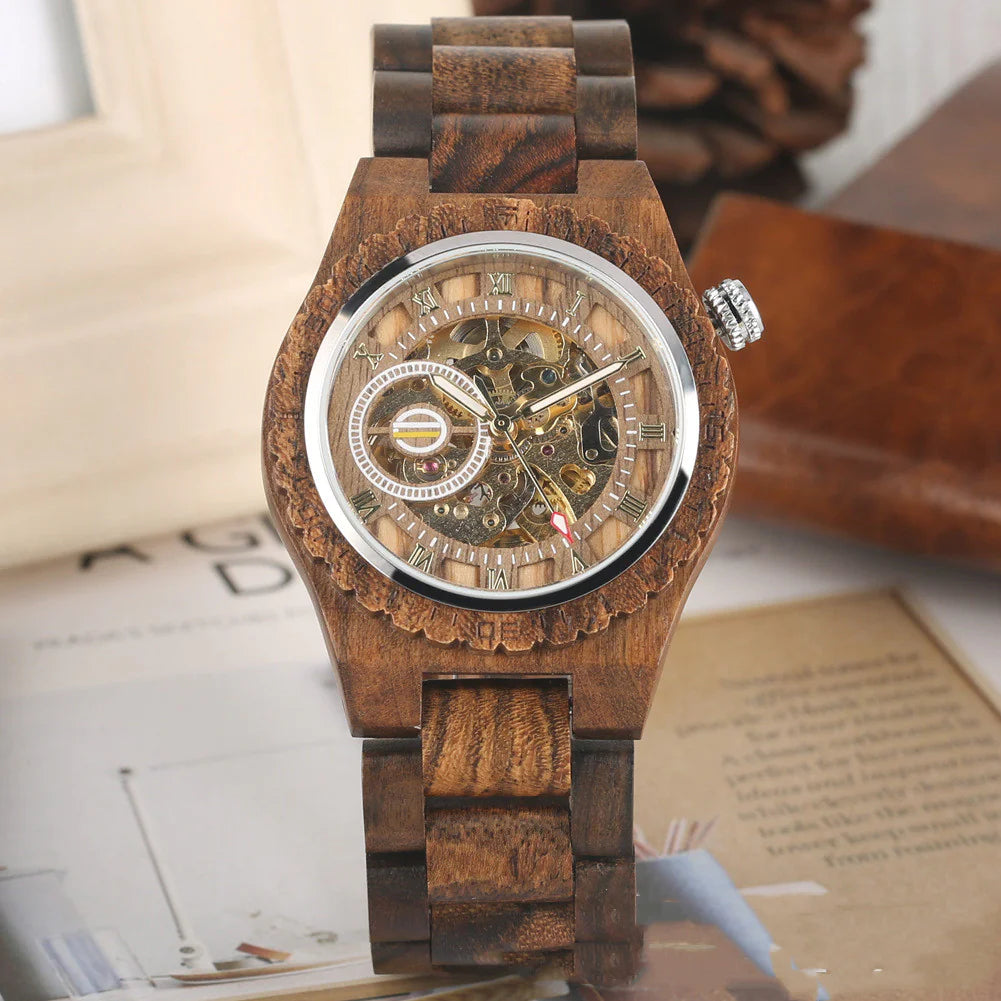 Mechanical Wooden Watch